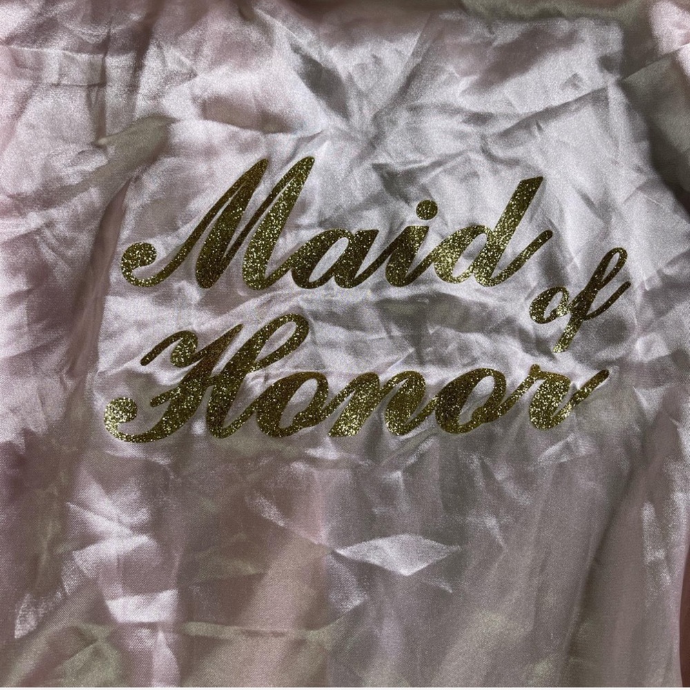 Bridesmaid robe size medium light pink